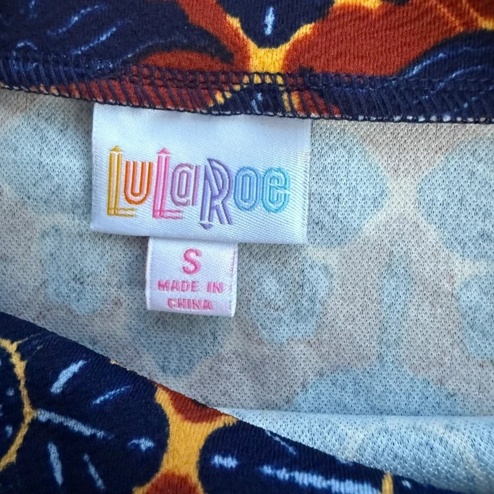 LuLaRoe Cassie Skirt Women's Small Floral Geometric Fitted Knit‎ Pencil